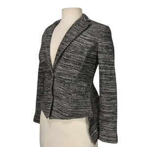 Rachel Roy Blazer Coat Assymetric Long Sleeve Baby Doll Gray Women’s Size 0